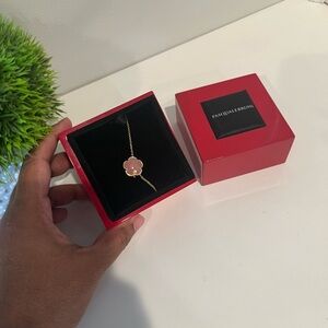 Pasquale Bruni gold petit joli diamond pink chalcedony clover flower bracelet